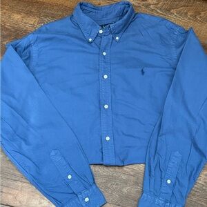 RALPH LAUREN Men's Blue Button-Down Shirt